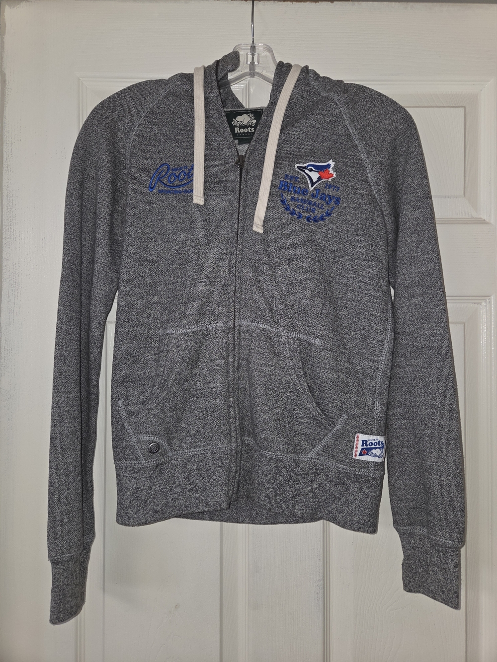 Toronto Blue Jays X Roots Canada XS Gray Full Zip Hoodie